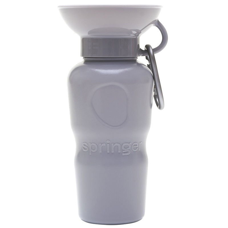 Springer Classic Travel Bottle Gray Dog Bowls