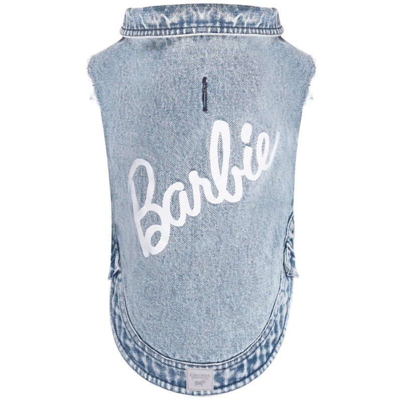 Barbie Downtown Denim Vest - Acid Wash Blue