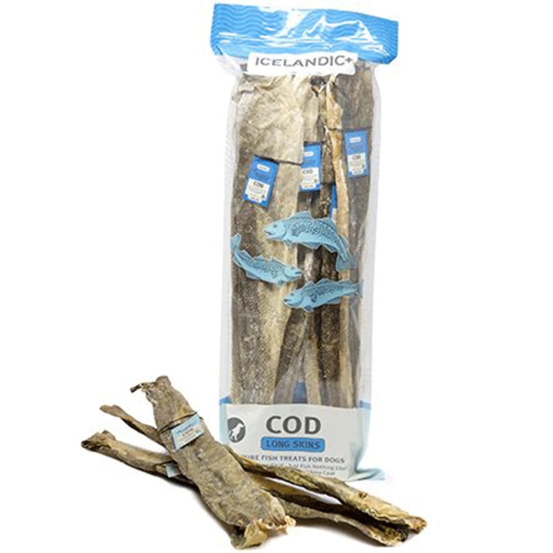 Icelandic+ Pure Fish Skin Strips Icelandic Cod Skins Dog Treats