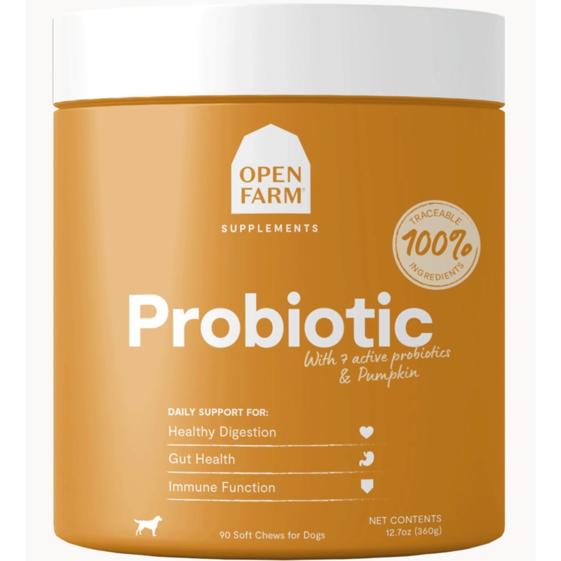 Open Farm Probiotic Chews Pumpkin Dog Supplements