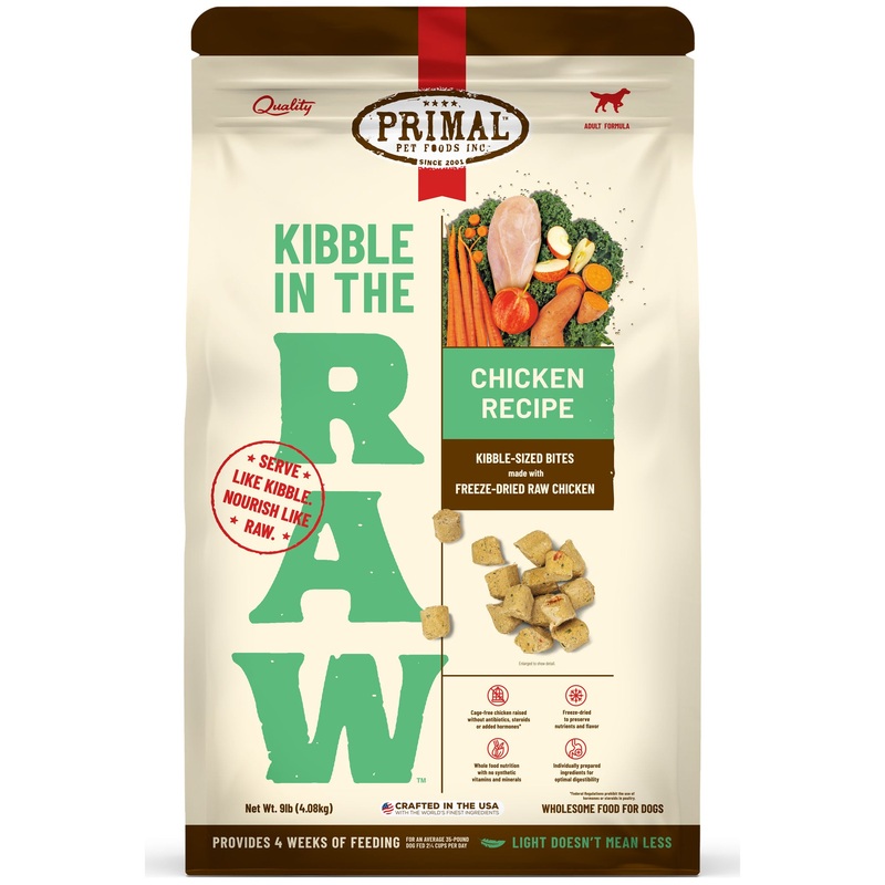 Primal Kibble in the Raw Chicken Dog Food