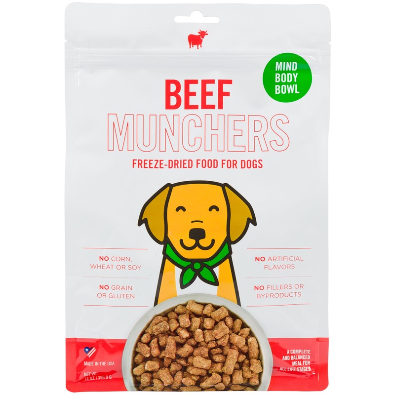 Mind Body Bowl Freeze-Dried Munchers Beef Dog Food