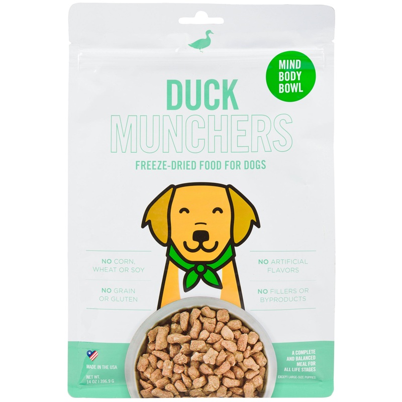 Mind Body Bowl Freeze-Dried Munchers Duck Dog Food