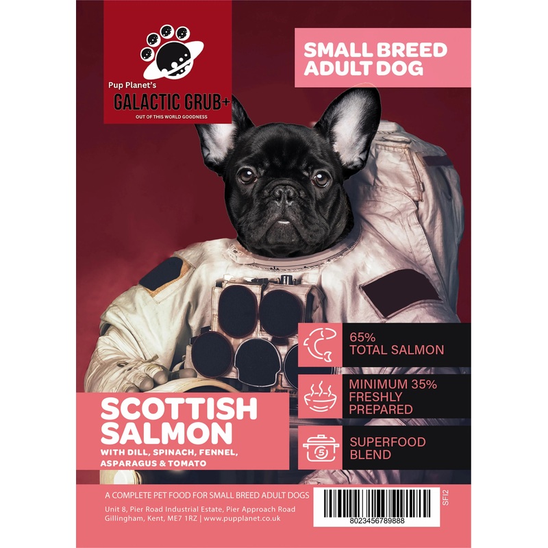 SUPERFOOD RANGE - Galactic Grub+ Salmon (Small Breed) with SUPERFOOD