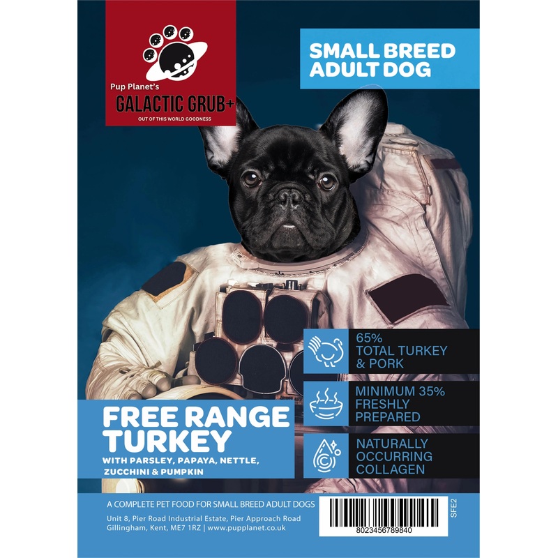 SUPERFOOD RANGE - Galactic Grub+ Turkey (Small Breed) with SUPERFOOD