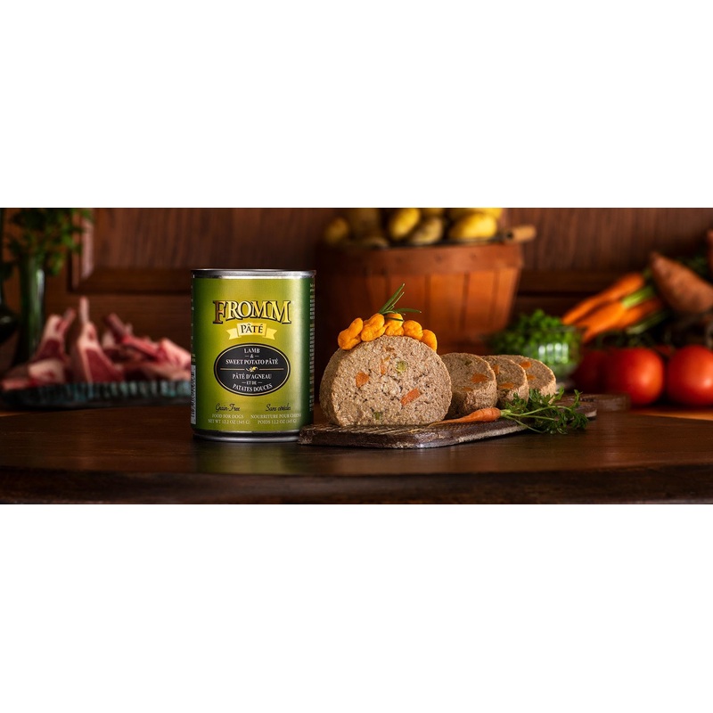 Fromm Gold Grain Free Lamb and Sweet Potato Pate Canned Dog Food 12 oz.