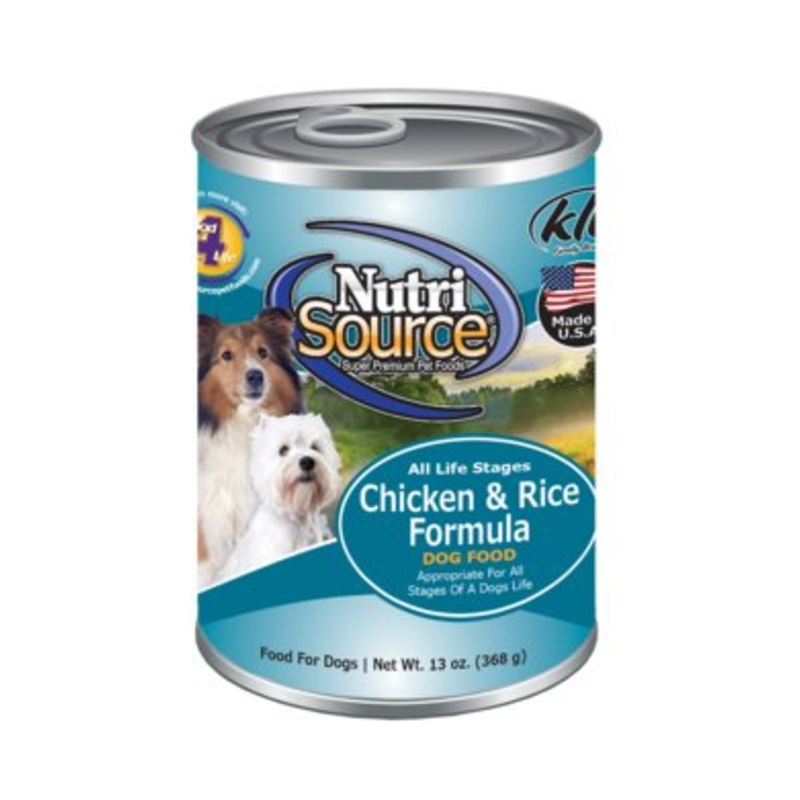 Nutri Source Chicken and Rice Canned Dog Food 13 oz.
