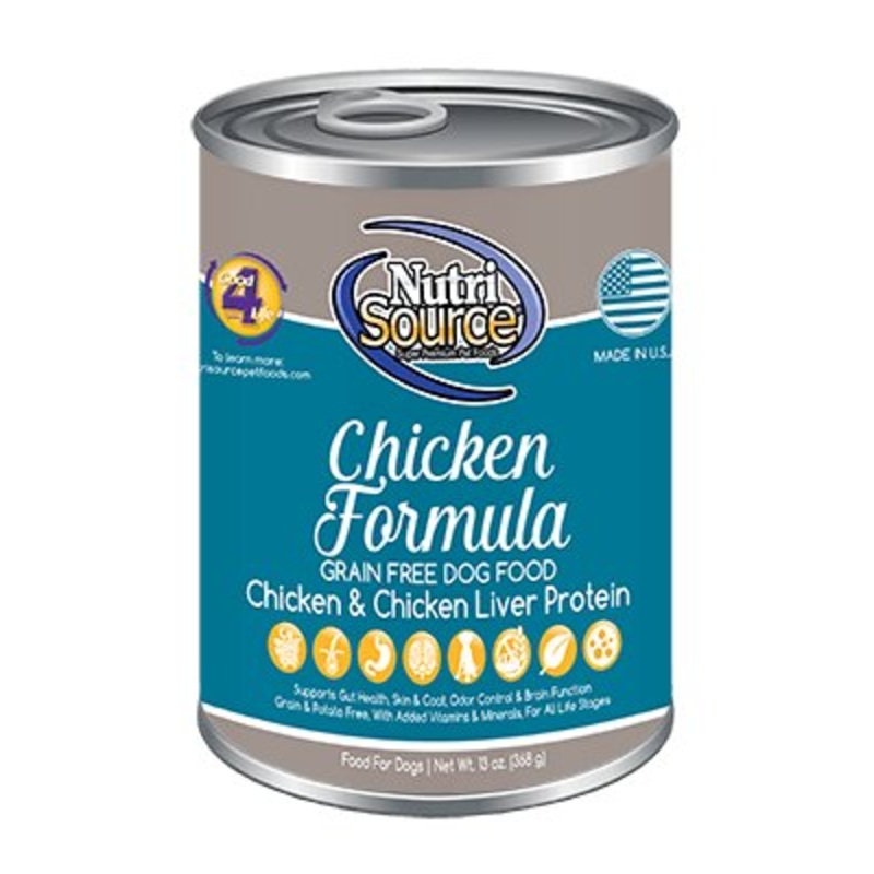 Nutri Source GF Chicken Canned Dog Food 13 oz.