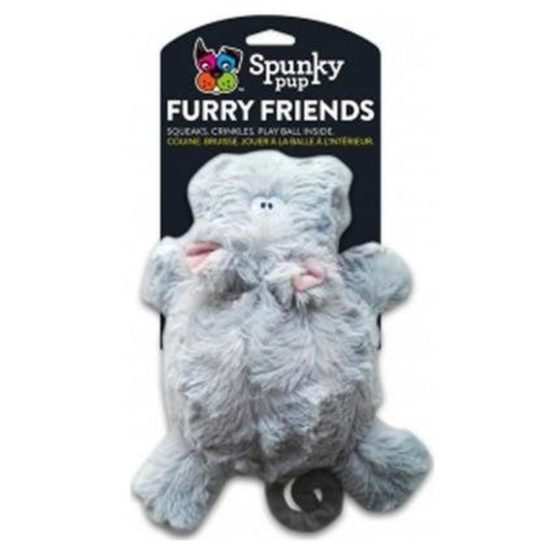 Spunky Pup Squeaky Hippo w/ Ball