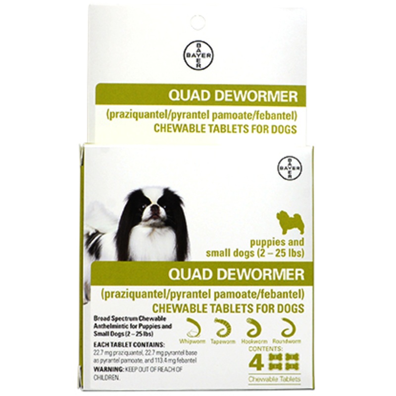 Bayer Quad Dewormer Small Dog 4 ct.