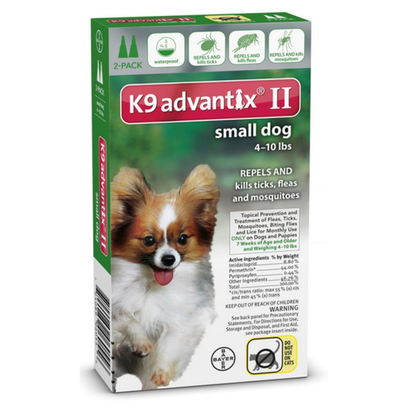 K9 Advantix II Green Small Dog 2 pk
