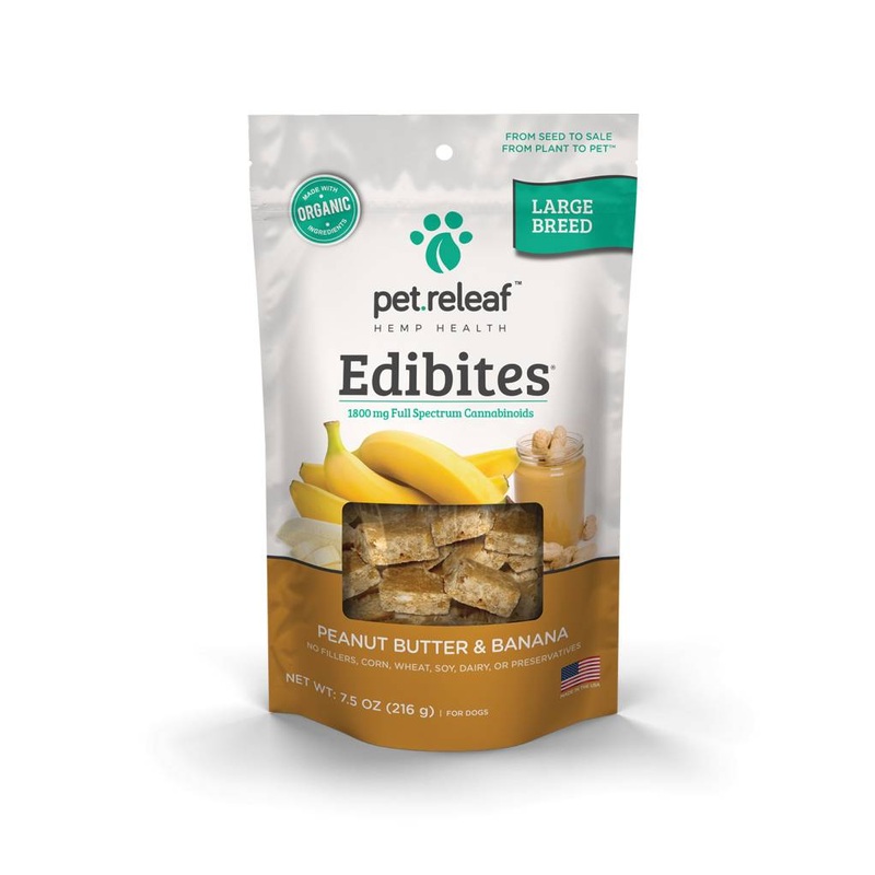 Pet Releaf Large Breed Edibites - Peanut Butter and Banana 30 ct.