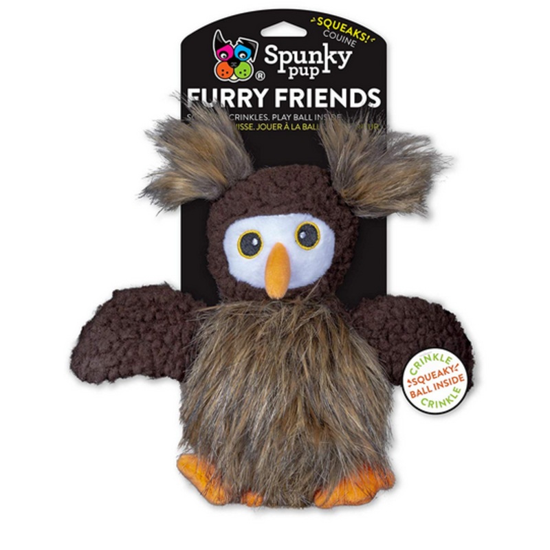 Spunky Pup Squeaky Owl w/ Ball