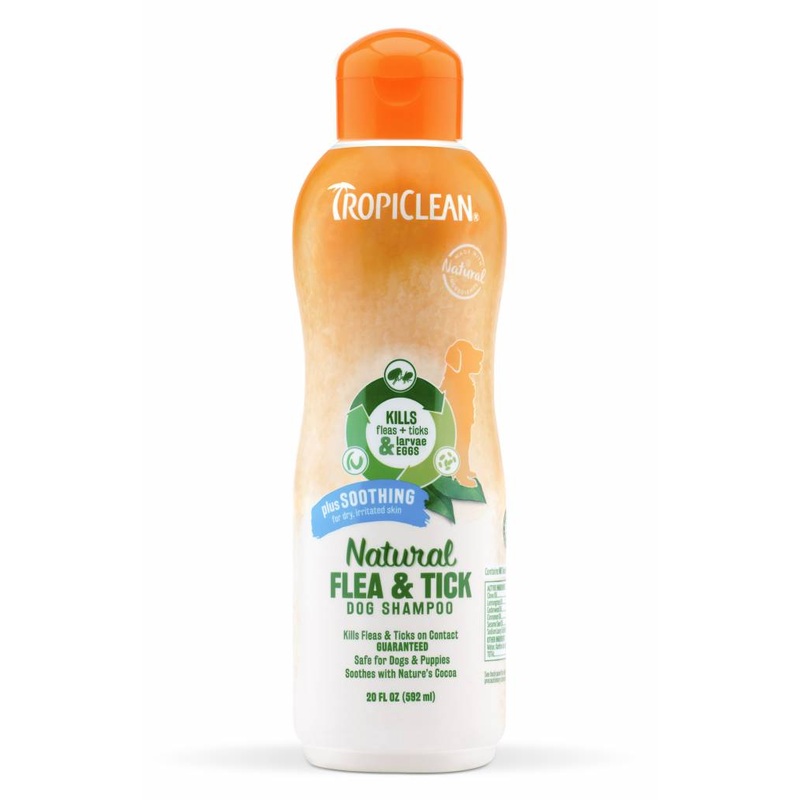 Tropiclean Natural Flea and Tick Shampoo Plus Soothing 20 oz.