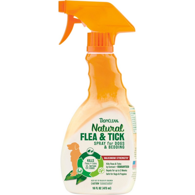Tropiclean Natural Flea and Tick Spray for Dogs 16 oz.