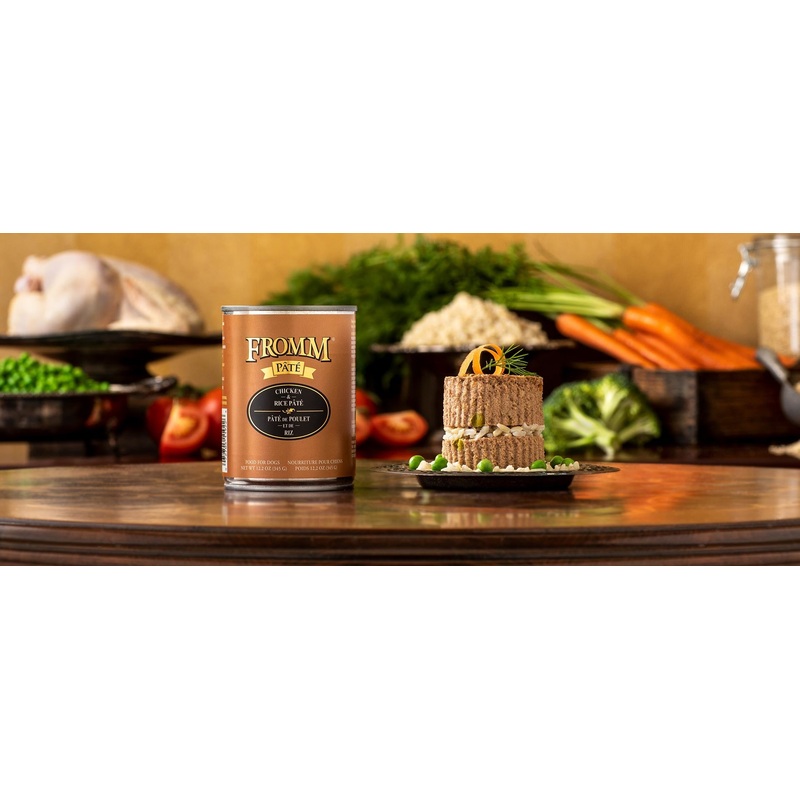 Fromm Gold Chicken and Rice Pate Canned Dog Food 12 oz.
