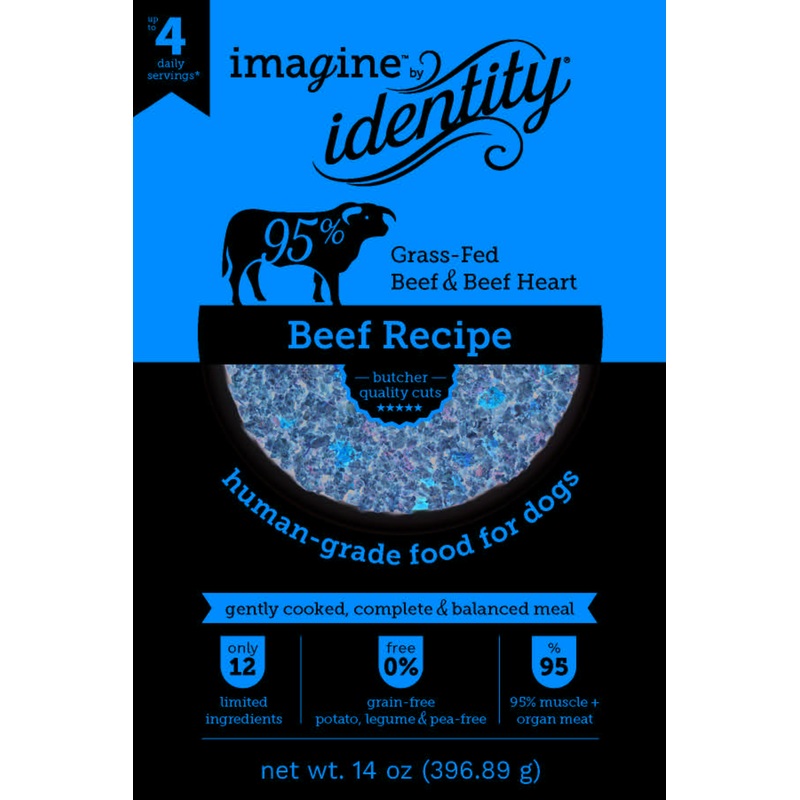 Identity Gently Cooked Frozen Beef Dog Food 14 Oz