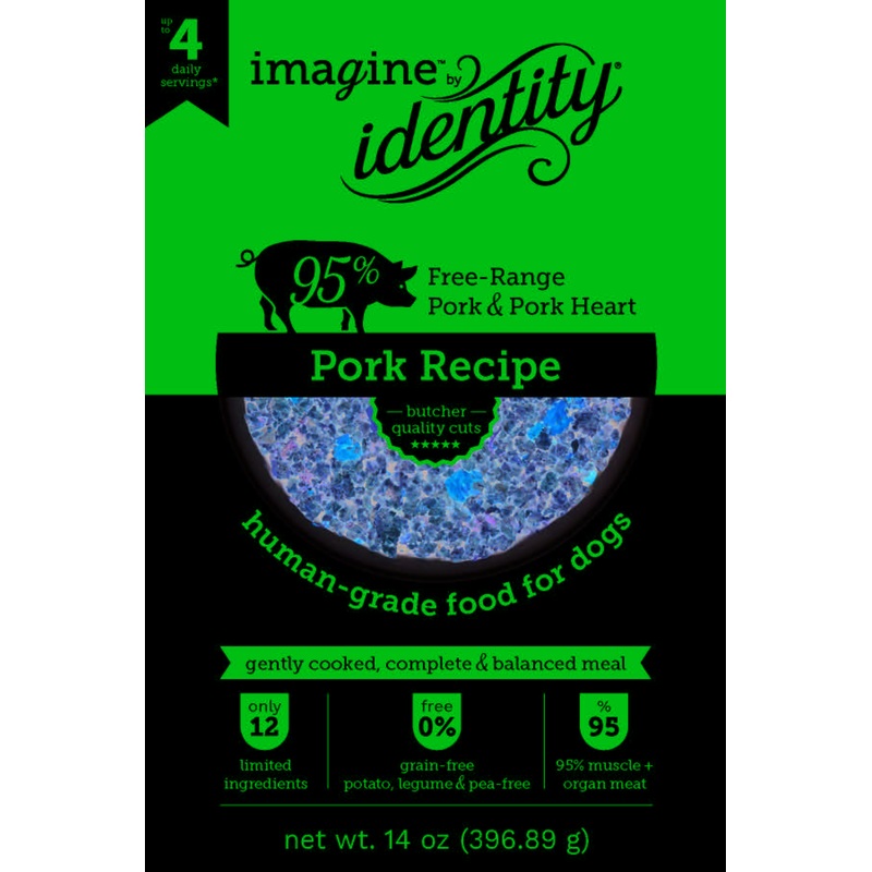 Identity Gently Cooked Frozen Pork Dog Food 14 Oz