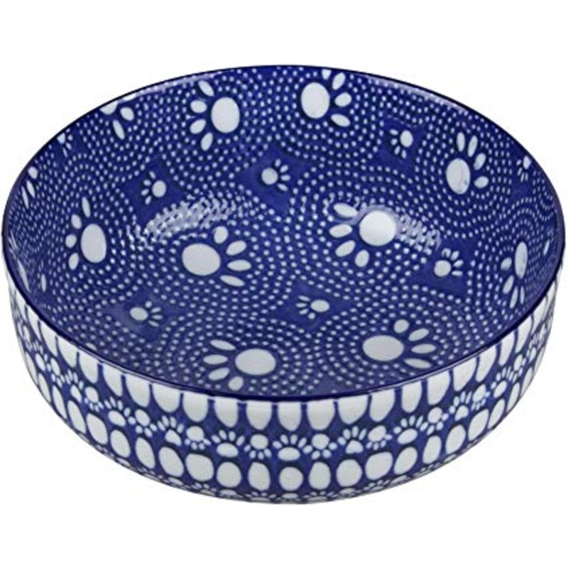 Ore Speckle and Spot Deep Bowl in Bandana Blue