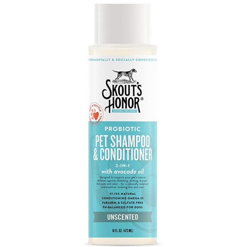 Skouts Honor Probiotic Pet Shampoo/Conditioner Unscented 16 oz.