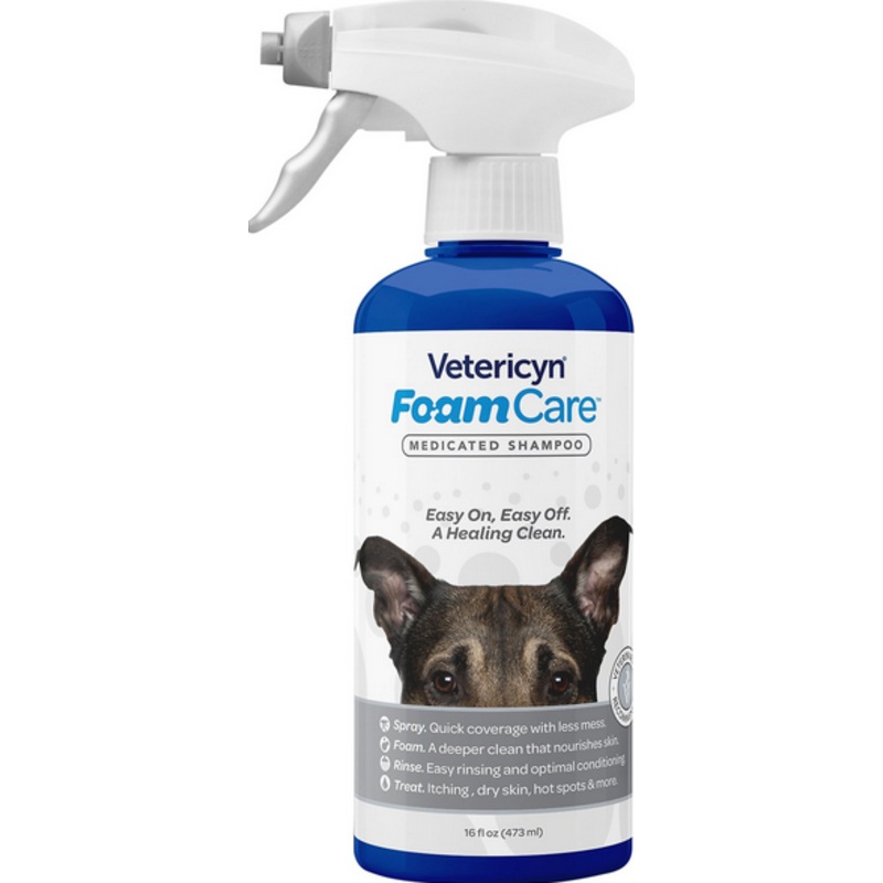 Vetericyn FoamCare Pet Medicated Shampoo 16 oz.