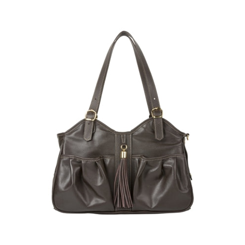 Petote Metro Bag - Chocolate Leather With Tassel