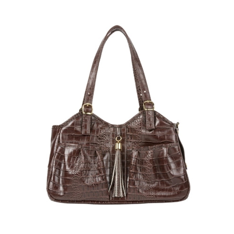 Petote Metro Bag Couture Collection - Brown Croco