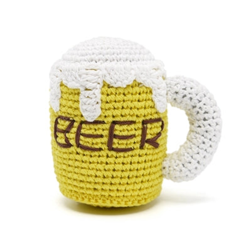 Beer Knit Squeaker Toy