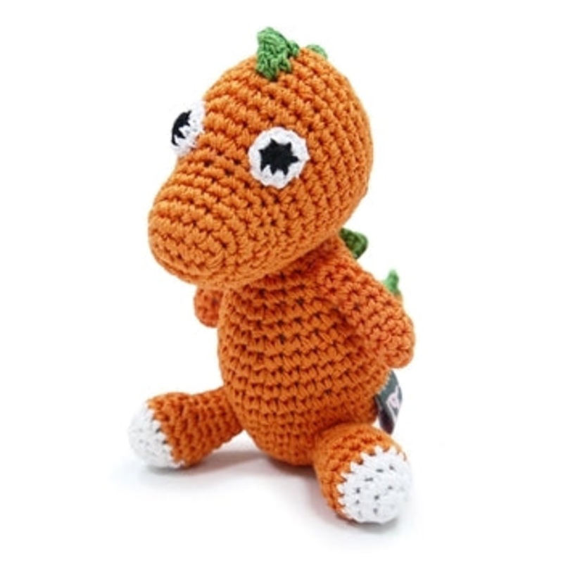 Dinosaur Knit Squeaker Toy