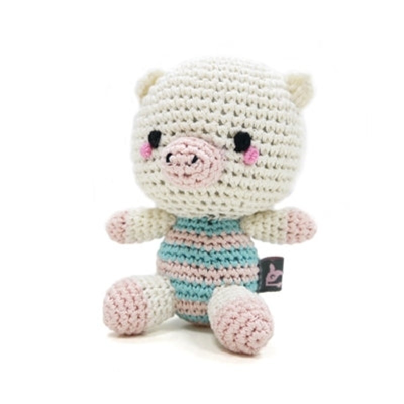 Pig Doll Knit Squeaker Toy