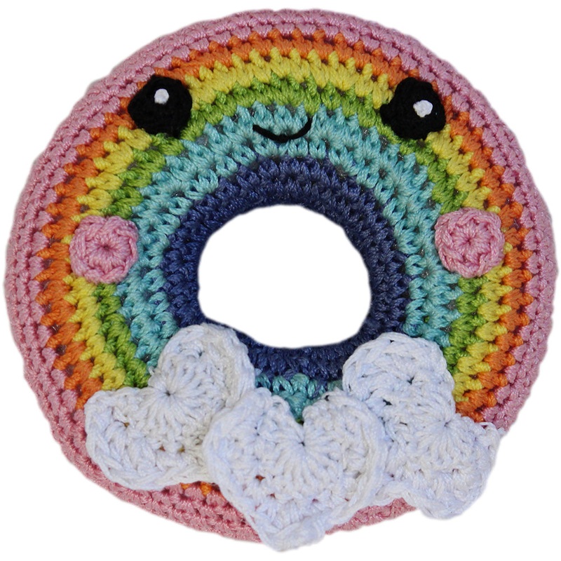 Rainbow Donut Knit Toy
