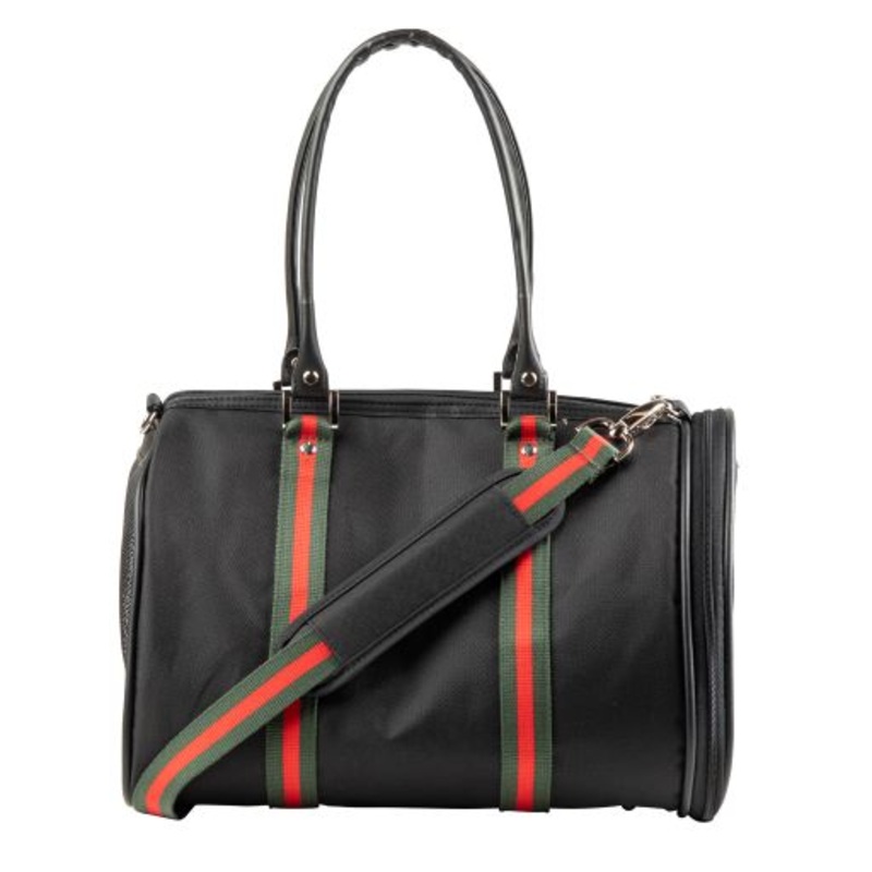 Black with Stripe Duffel Bag