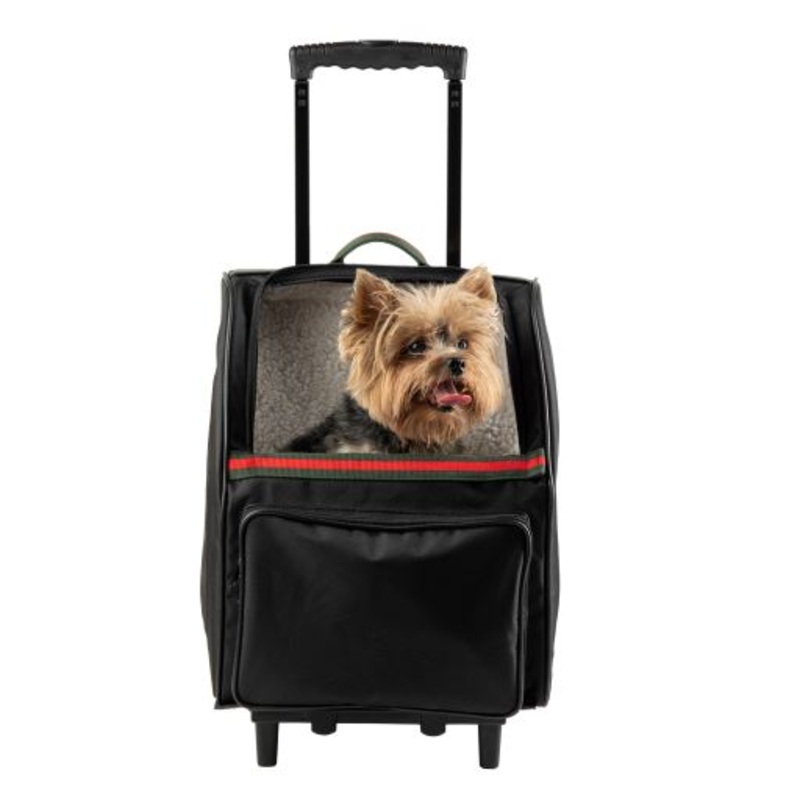 Petote Traveler Bag: Rio Black with Stripe