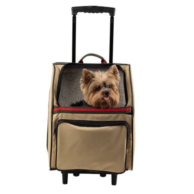 Petote Traveler Bag: Rio Khaki with Stripe