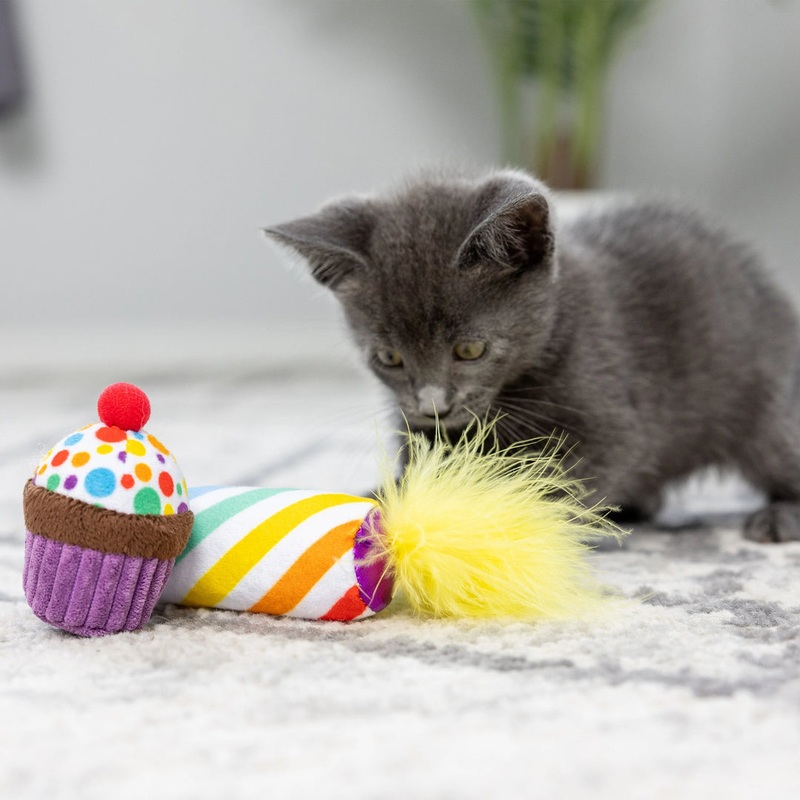 Plush Mewow Cupcake+Candle 2pk