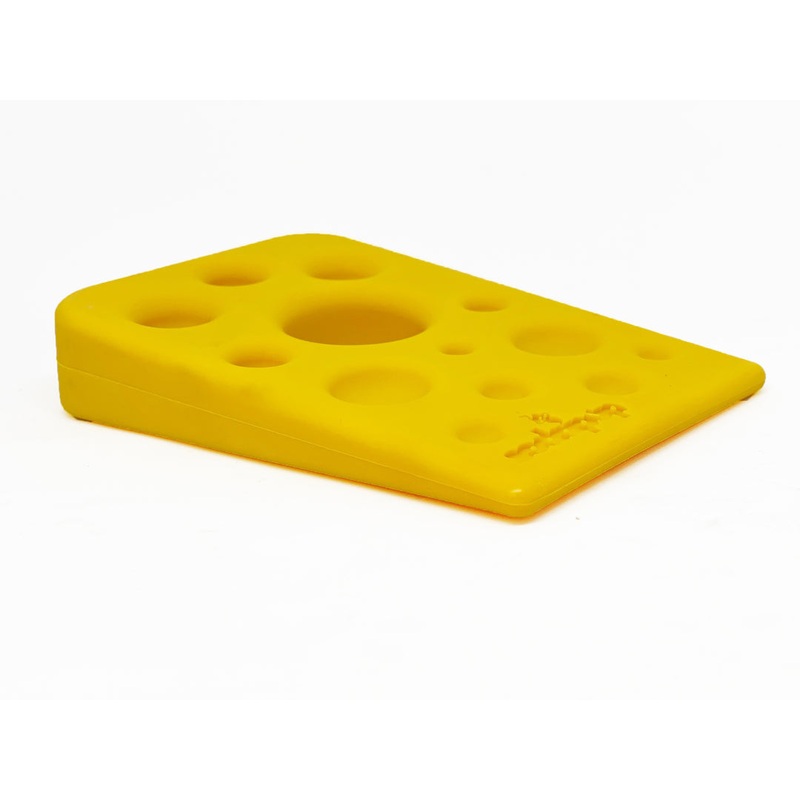 Sodapup SWISS CHEESE WEDGE DURABLE NYLON DOG CHEW TOY FOR AGGRESSIVE CHEWERS - YELLOW