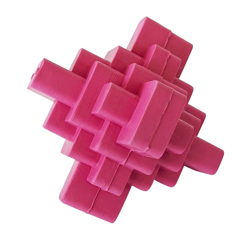 Sustainable Geometric Natural Rubber Dog Chew Toy