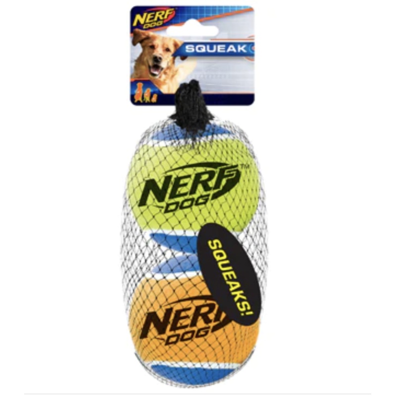 Nerf Dog Tennis Ball,Large,3in, 2pk-1
