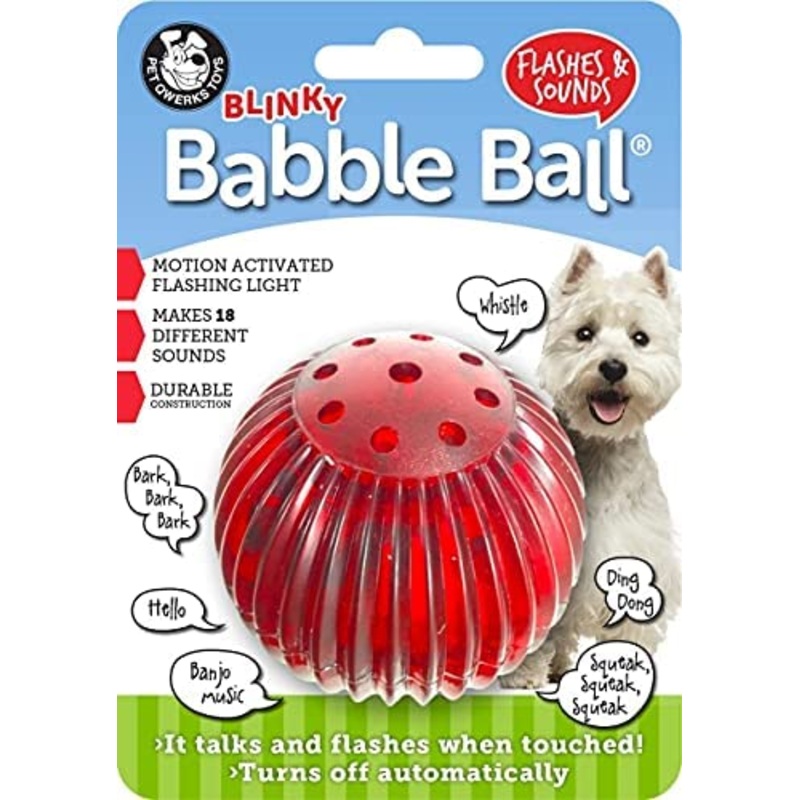 Pet Qwerks Large Blinky Babble Ball
