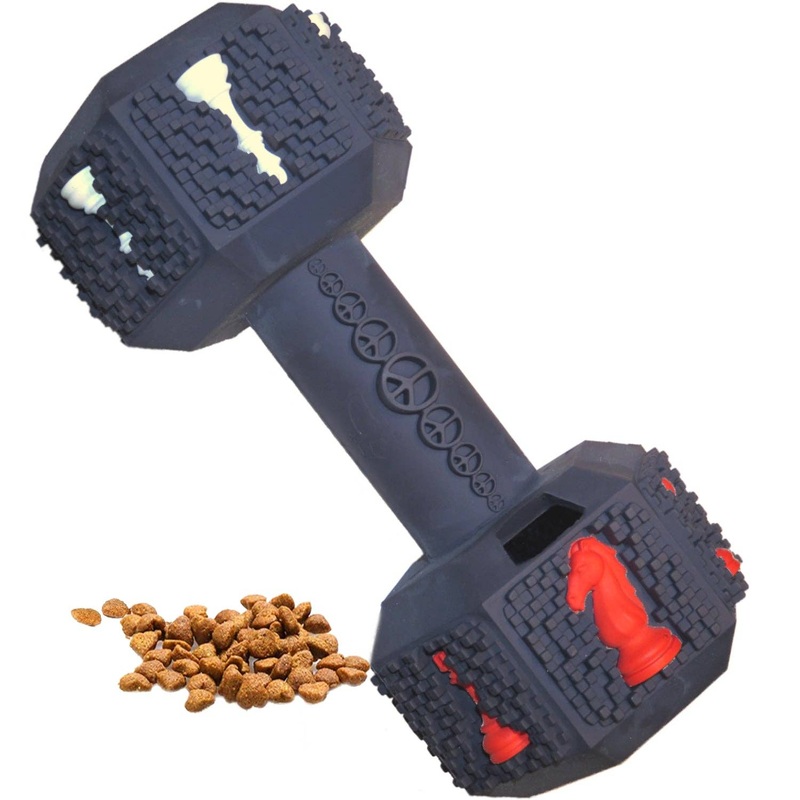 Dumbbell (Hex) Enrichment Treat Dispenser Dog Toy