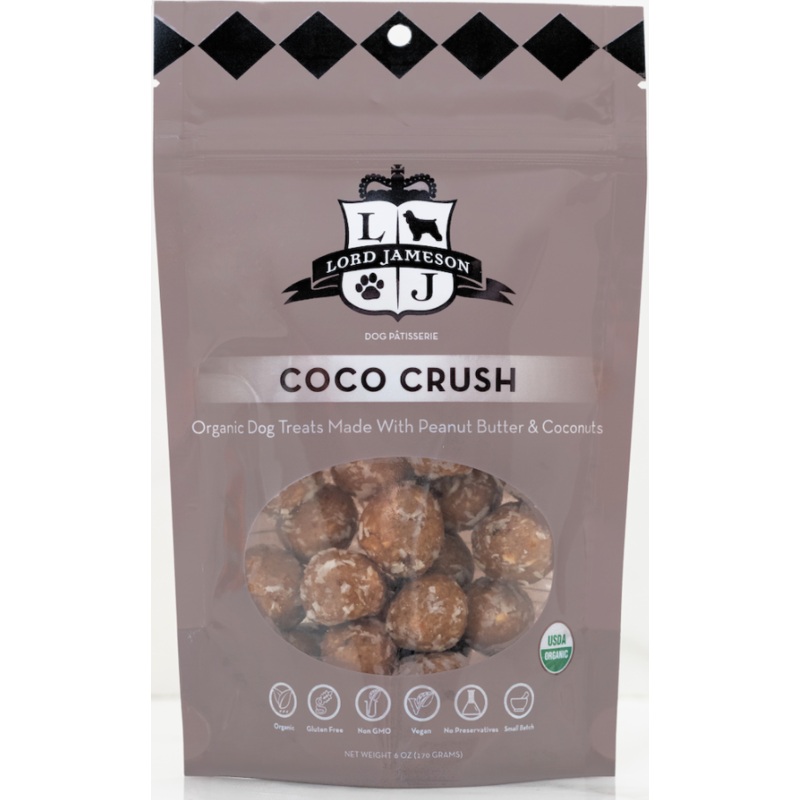 Lord Jameson Coco Crush Organic Dog Treats Peanut Butter | 6oz
