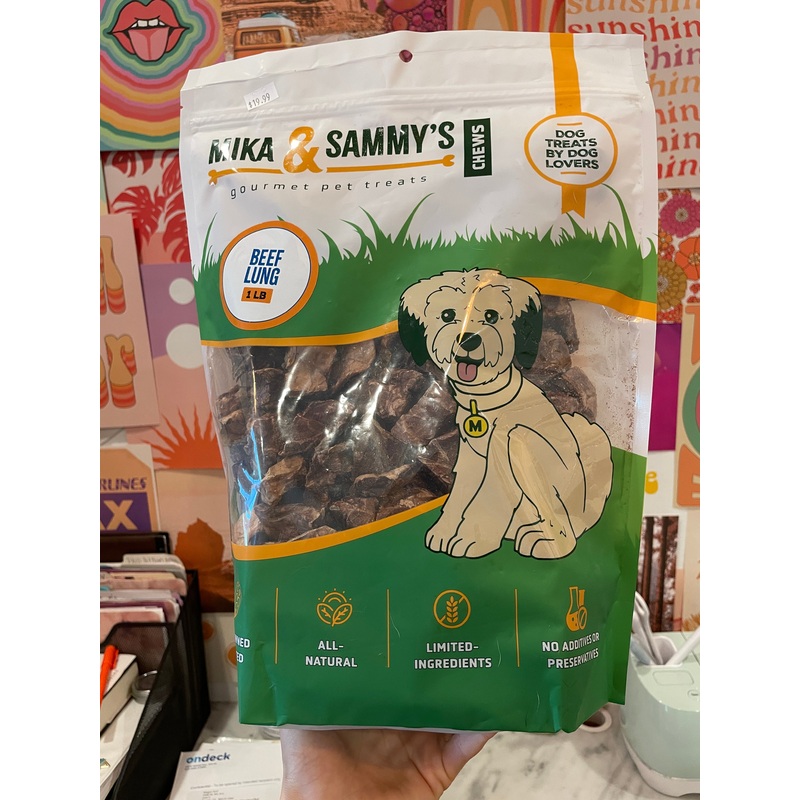 Mika & Sammy's Beef Lung 1lb Bag