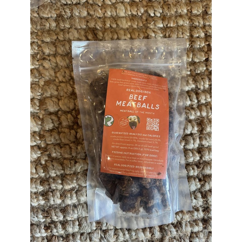 Real Dog Box- Beef Meatballs