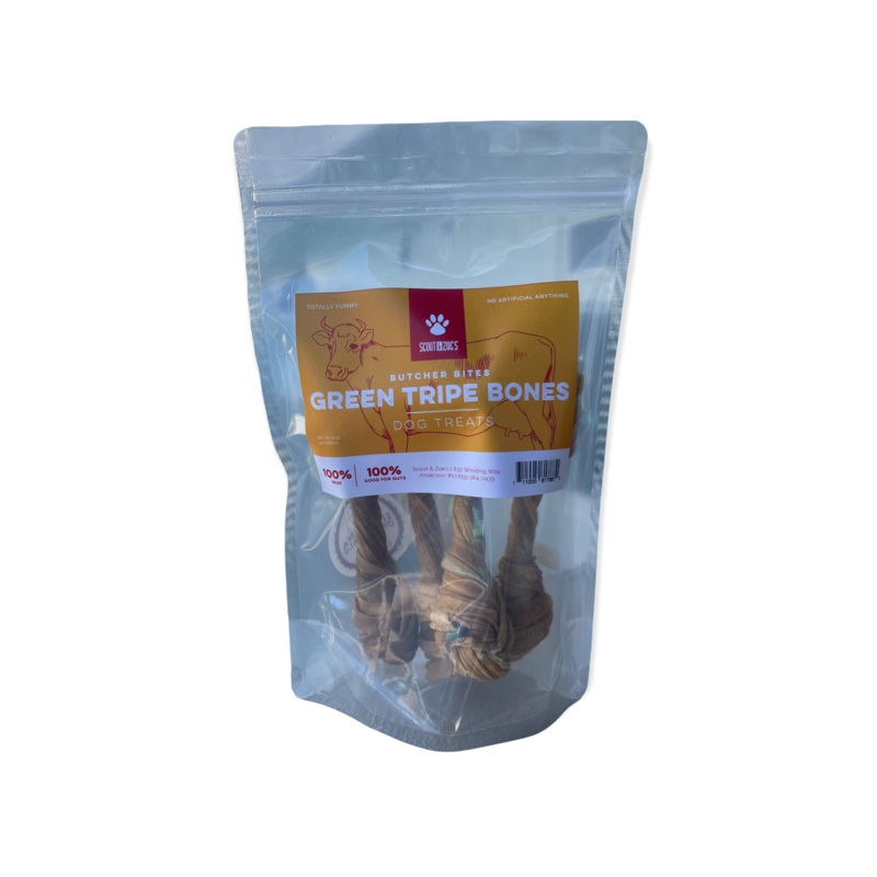 Scout and Zoe's Green Tripe Bones