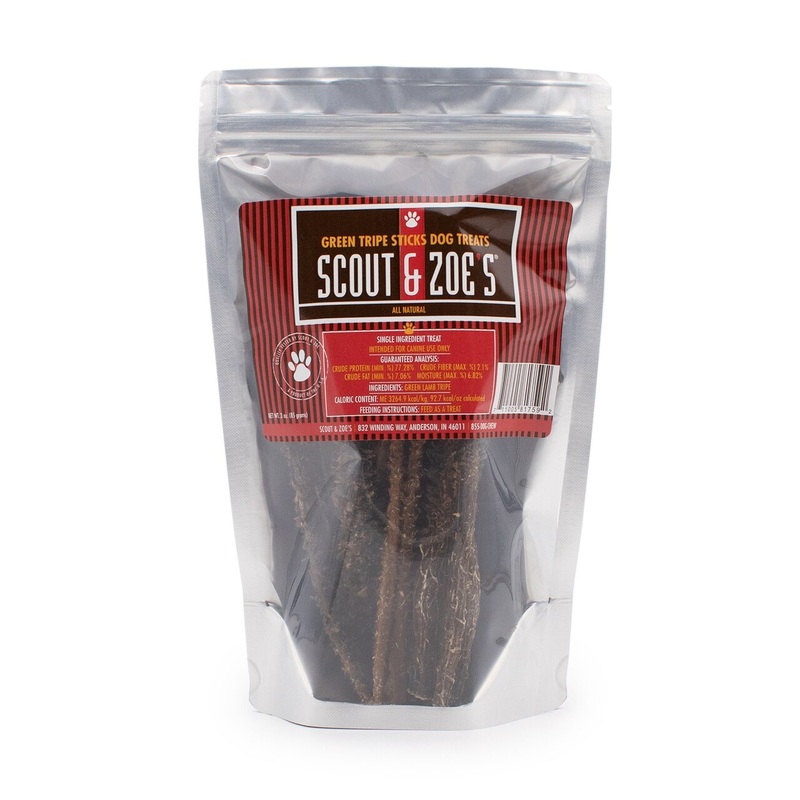 Scout and Zoe's Lamb Green Tripe Sticks