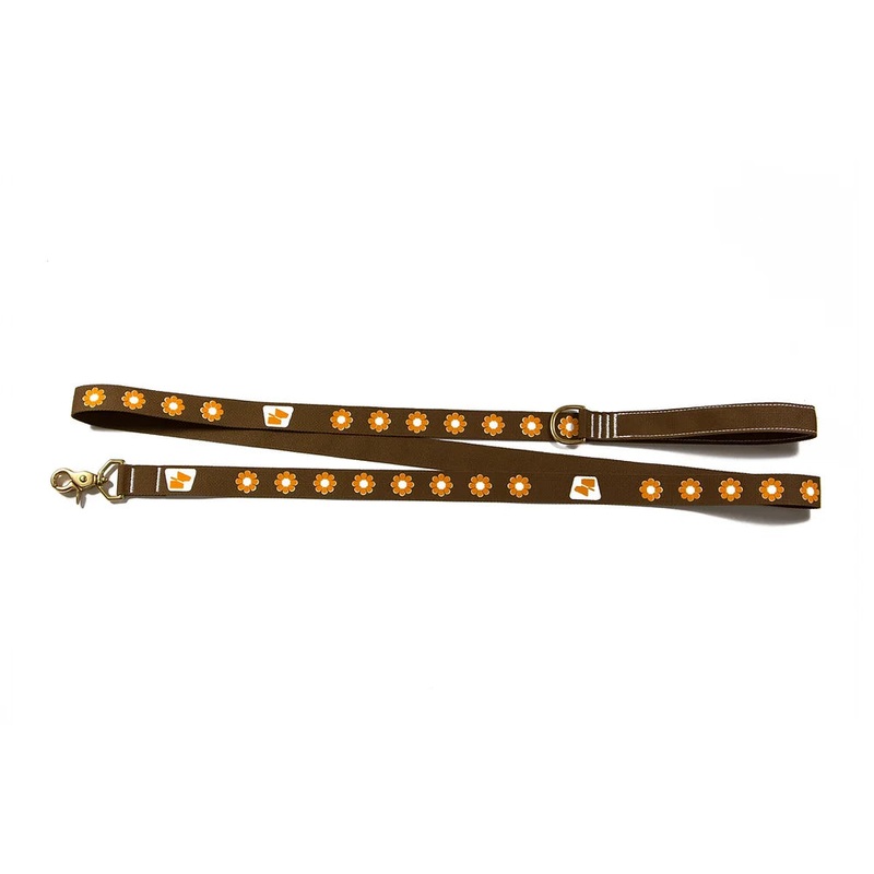 Yermadog Wanderwag Leash Daisy Flowers - Coyote Brown