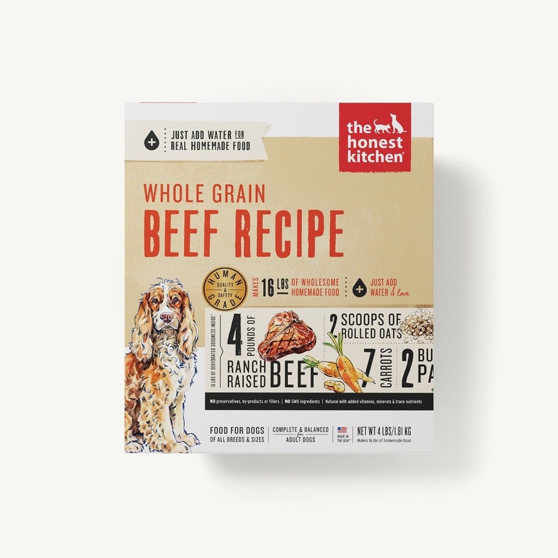 HONEST KITCHEN WHOLE GRAIN BEEF 4LB BOX