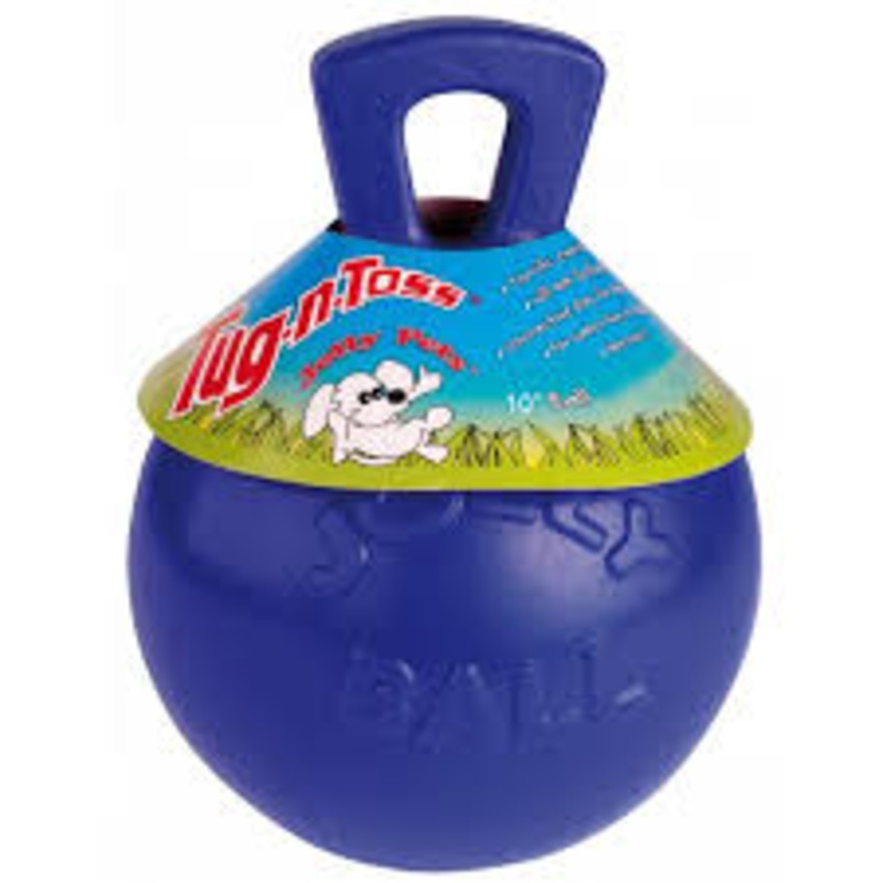 Jolly Pets Tug n' Toss Ball w/Handle 10"
