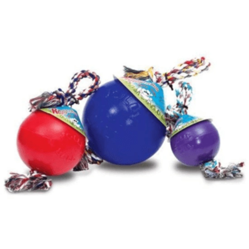 Jolly Pets Tug n' Toss Ball w/Rope 4.5"