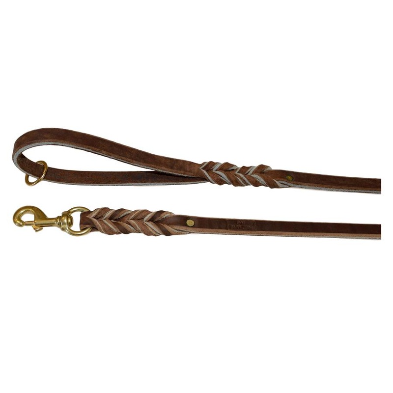 EURO LEATHER LEASH 5/8 X 4